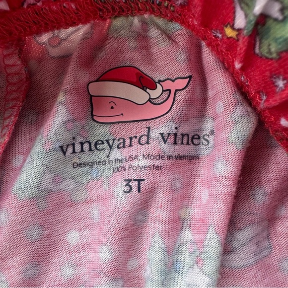 Vineyard Vines Toddler Holiday Christmas Santa Winter Whale Pajama Pants Size 3T - Picture 4 of 4